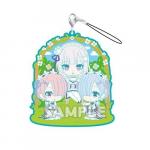 Re:Zero Rem, Ram and Emilia Rubber Phone Strap