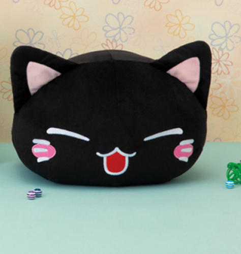 Nemuneko 12'' Smiling Black Sleeping Cat Plush picture