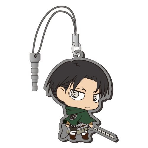 Attack on Titan Levi Phone Plug Rubber Phone Strap