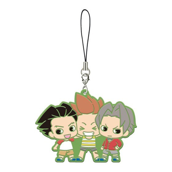 Phoenix Wright Ace Attorney Larry Butz, Phoenix Wright and Miles Edgeworth Rubber Phone Strap picture