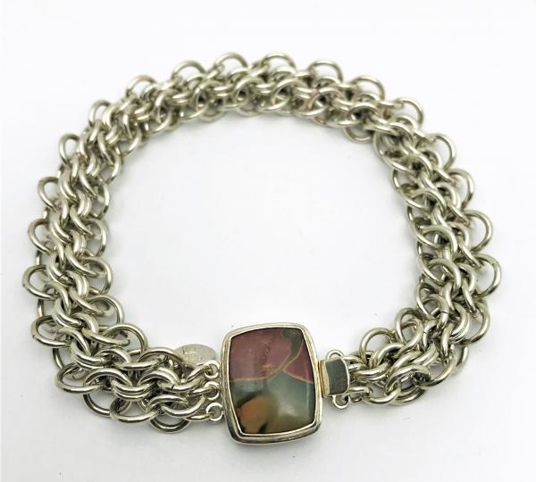 Abhainn Weave Bracelet with Desert Jasper Box Clasp picture