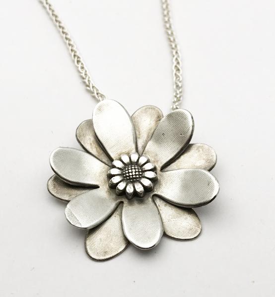 Sterling Daisy Pendant