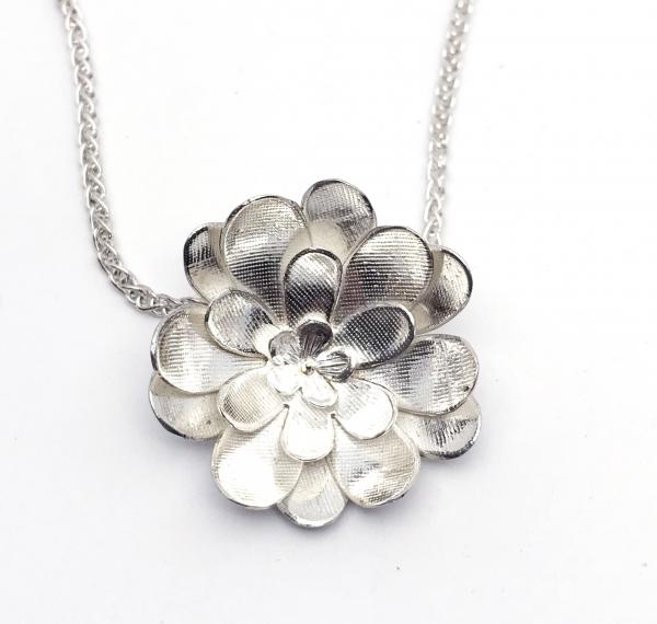 Large Sterling Chrysanthemum Pendant picture