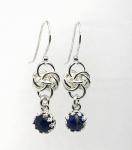 Persephone Knot Earrings with Lapis Lazuli Drops