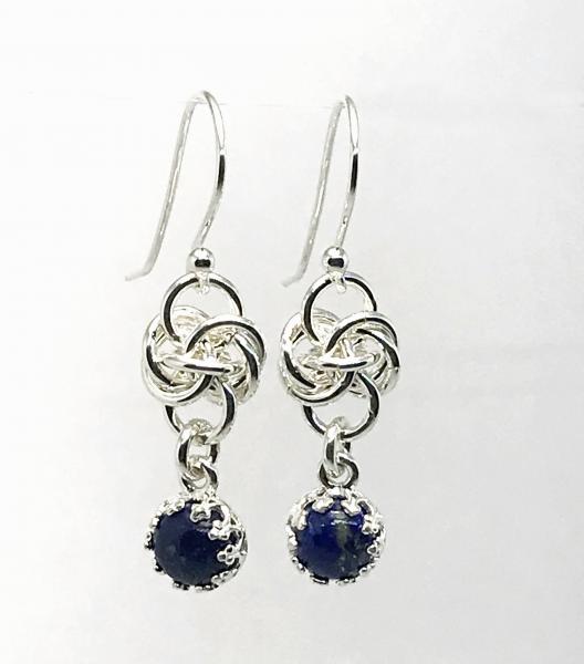 Persephone Knot Earrings with Lapis Lazuli Drops picture