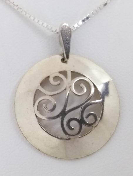 Small Round Filigree Pendant