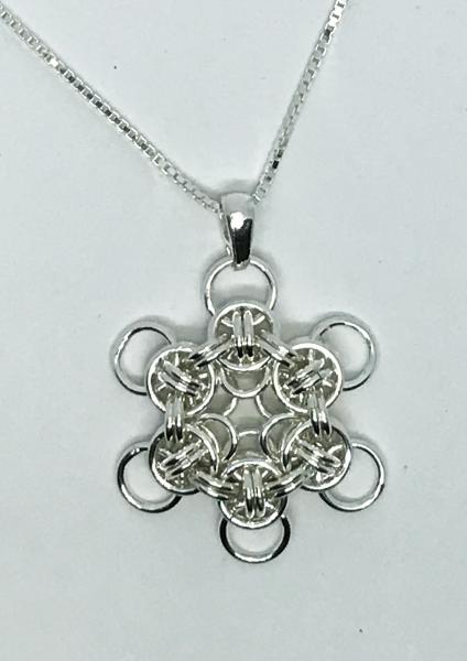 Celtic Flower Chainmaille Pendant