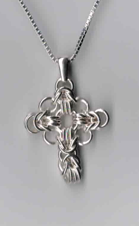 Celtic Cross Chainmaille Pendant