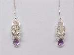 Trizantine Earrings with Amethyst Drops
