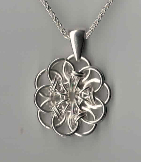 Rose Window Chainmaille Pendant picture