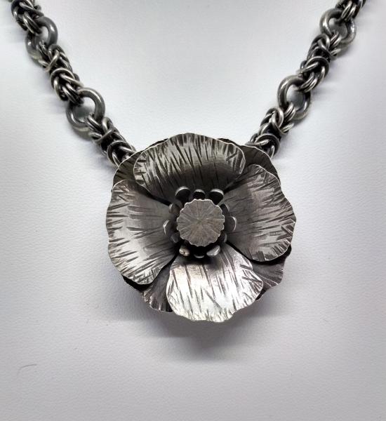 Sterling Poppy Pendant picture