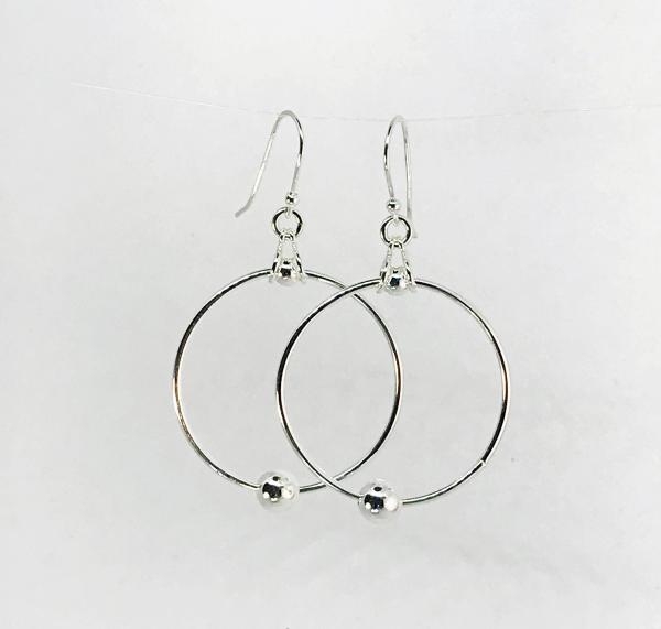 Medium Beaded Hoop Earrings picture