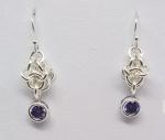 Magus Drop Earrings with Tanzanite Cubic Zirconia