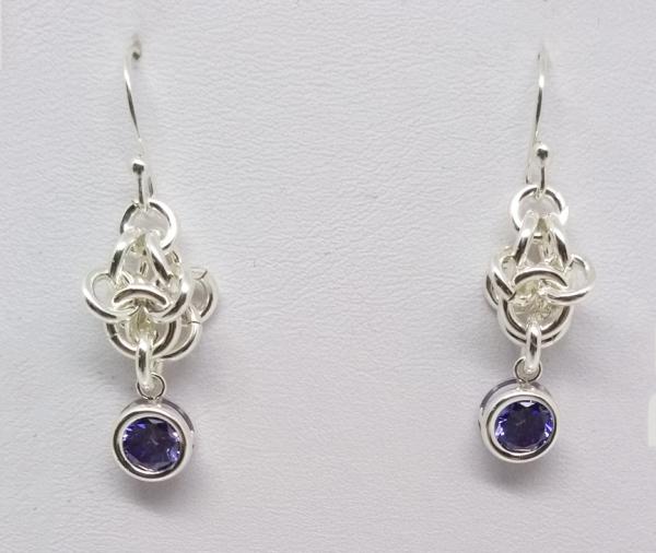 Magus Drop Earrings with Tanzanite Cubic Zirconia