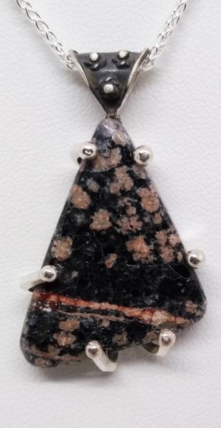 Flower Obsidian Pendant