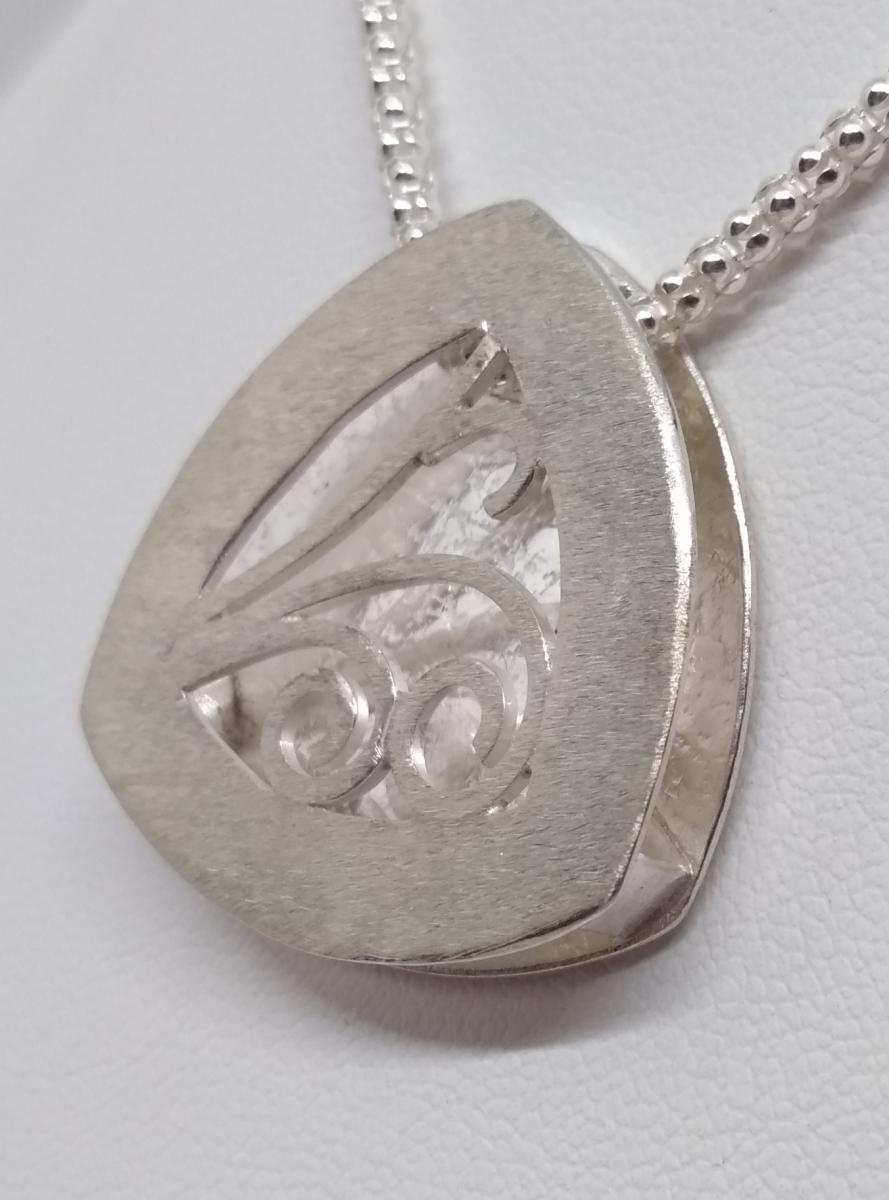 Textured Trillion Stacked Pendant picture