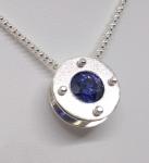 Tanzanite Cubic Zirconia Stacked Pendant