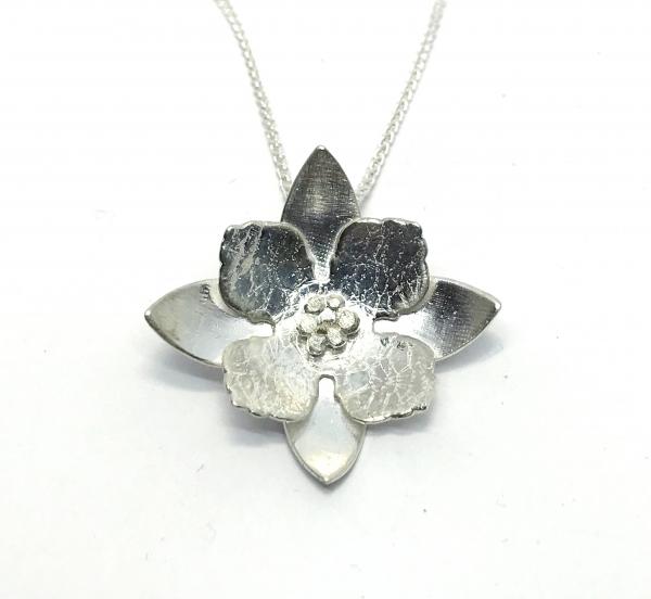 Sterling Cornus Flower Pendant