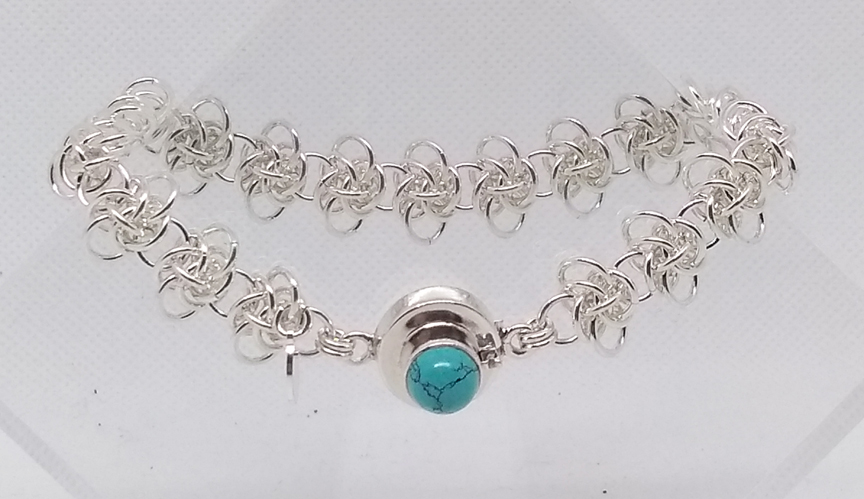 Persephone Bracelet with Turquoise Box Clasp picture