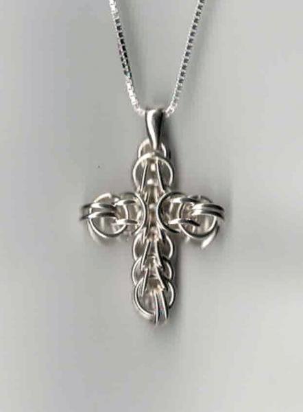 Persian Cross Chainmaille Pendant picture