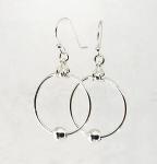 Medium Beaded Hoop Earrings