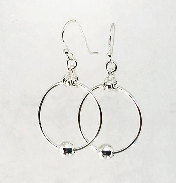 Medium Beaded Hoop Earrings picture