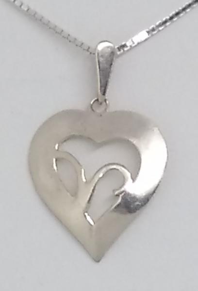 Small Heart Filigree Pendant