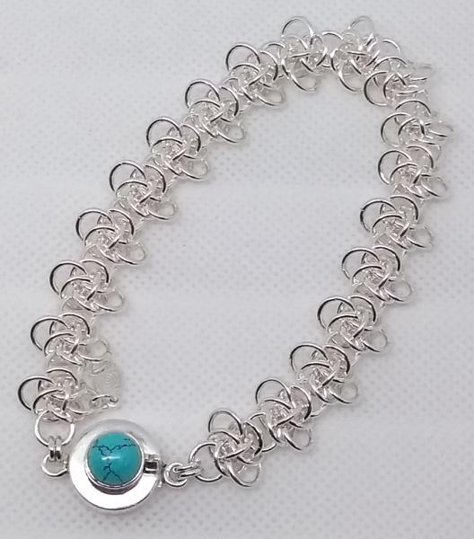 Persephone Bracelet with Turquoise Box Clasp picture