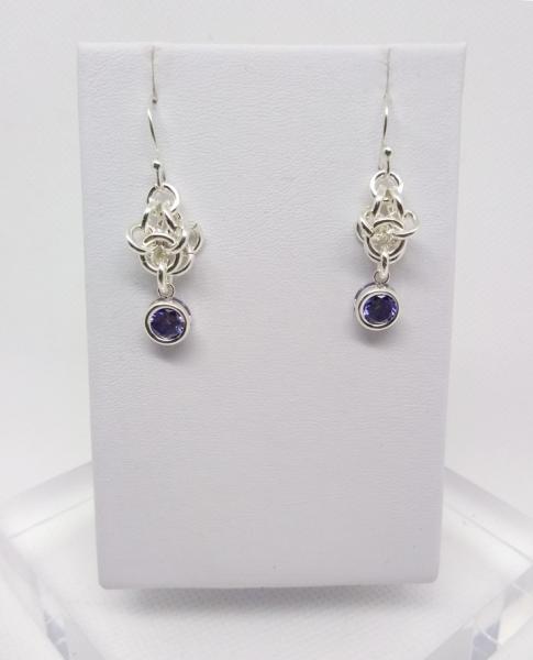 Magus Drop Earrings with Tanzanite Cubic Zirconia picture