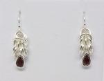 Trizantine Earrings with Garnet Drops