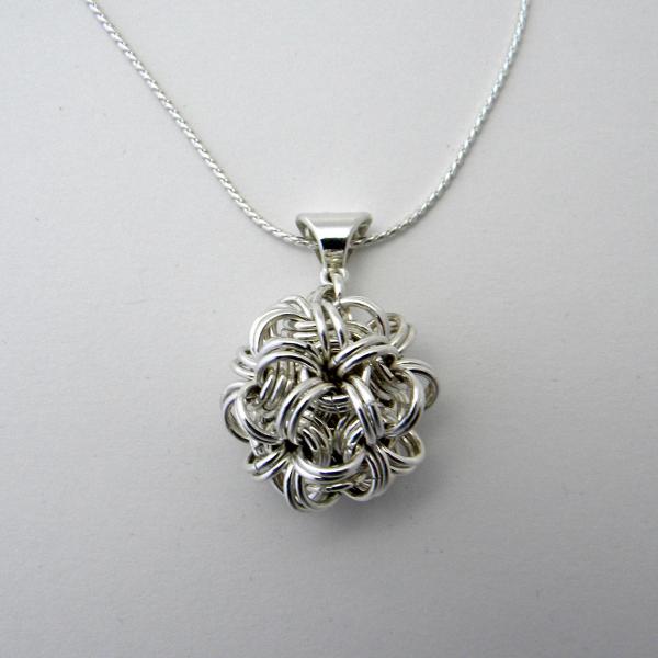 Dodecahedron Chainmaille Pendant