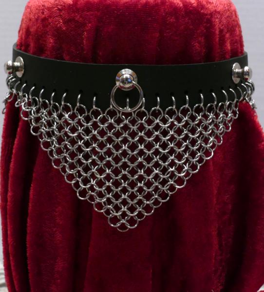 Leather and Stainless Steel Chainmaille Choker