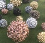 Decorative aluminum puff balls
