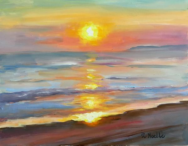 San Clemente Sunset Oil Painting