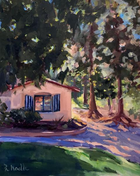 Israeli Cottage Balboa Park Oil Painting