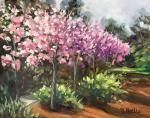 Balboa Park Cherry Blossoms Oil Painting
