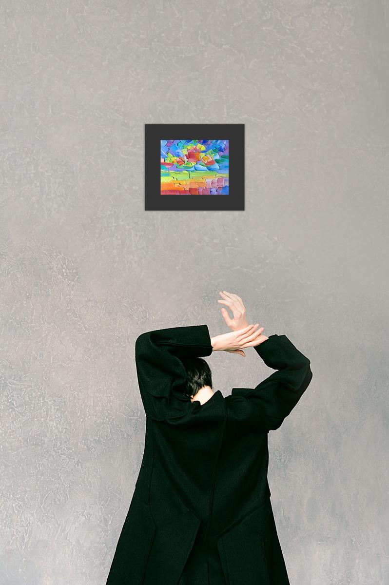 Rainbow Sky Palette Knife Oil Painting picture