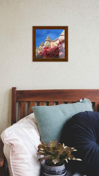 Spanish Village Bougainvillea Oil Painting picture