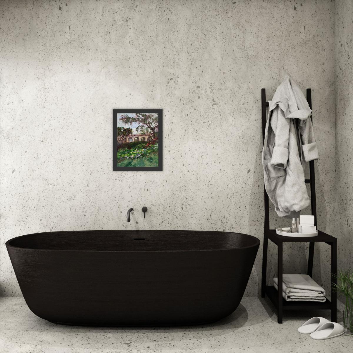 Presidio Mission San Diego Oil Palette Knife Painting picture