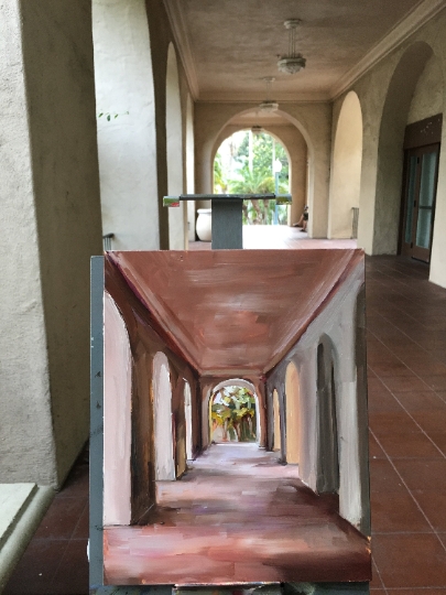 Balboa Park Arches Oil Painting picture