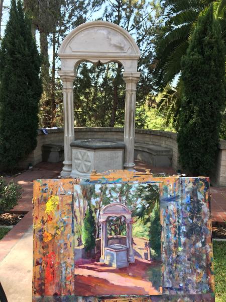 Balboa Park Wishing Well Oil Painting picture