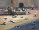 Cats of Balboa Park Oil Painting