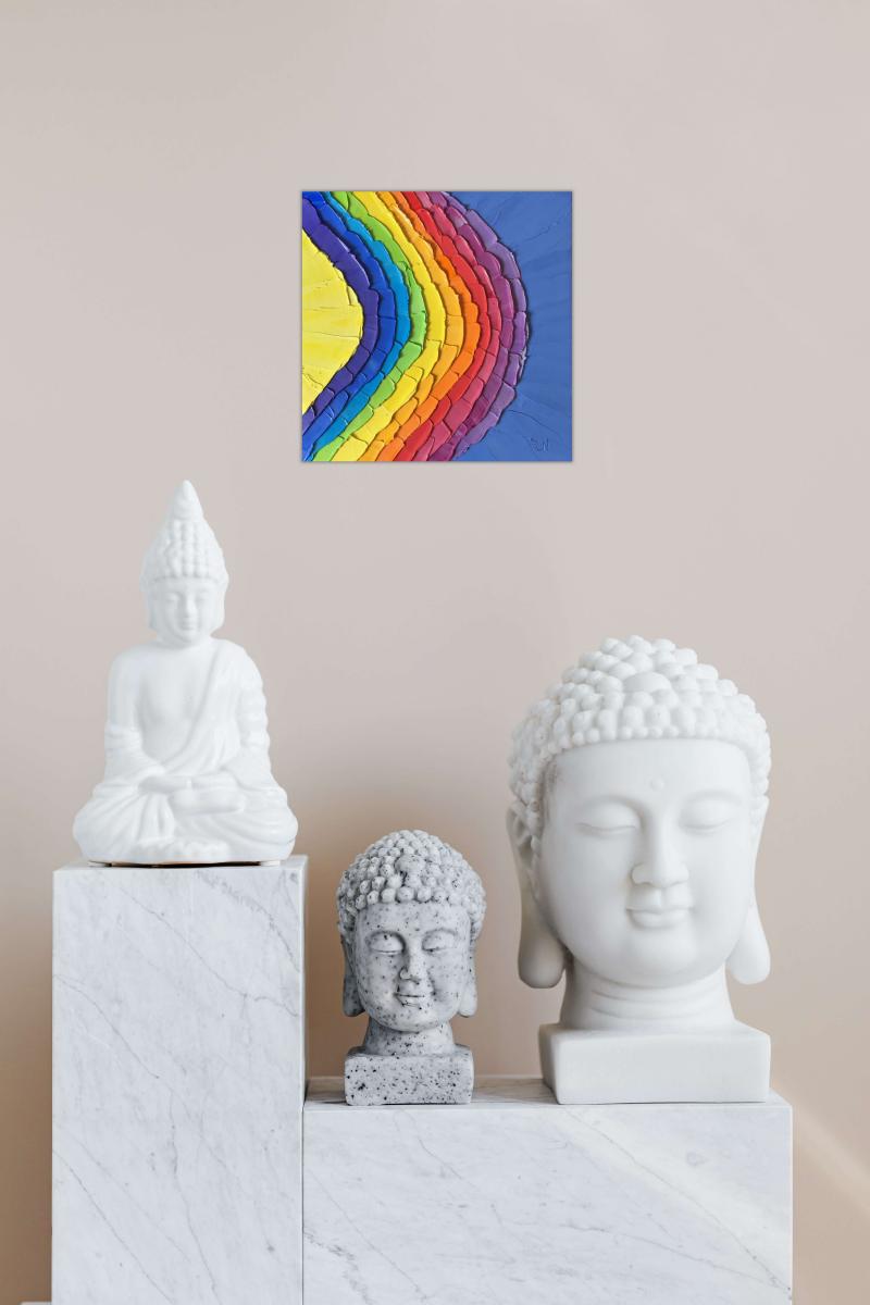 Rainbow Layers Palette Knife Oil Painting picture