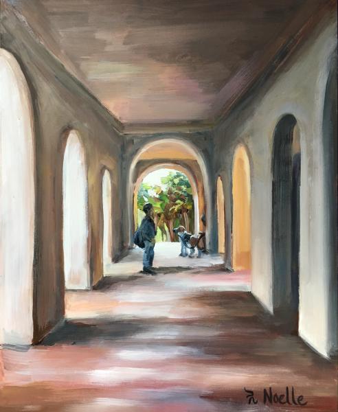 Balboa Park Arches Oil Painting