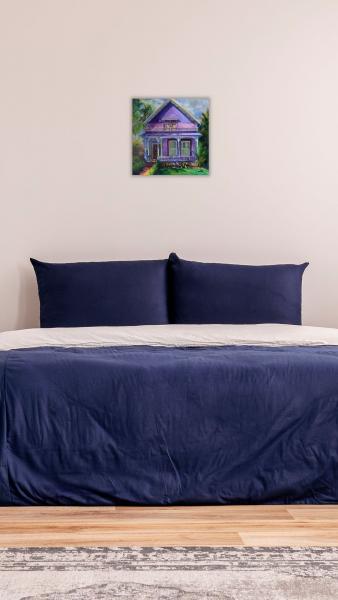 University Heights Purple House Oil Painting picture