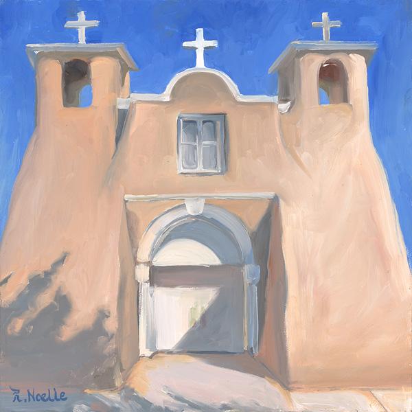 Mission San Francisco de Asis Taos Oil Painting