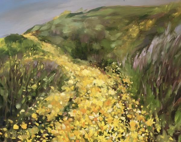 Daisy Road Oil Painting