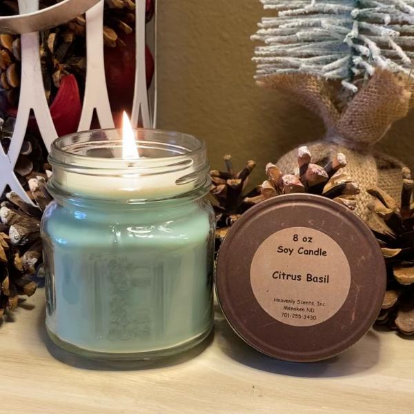 Citrus Basil 8 oz Soy Candle