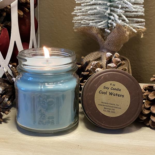 Cool Waters 8 oz Soy Candle