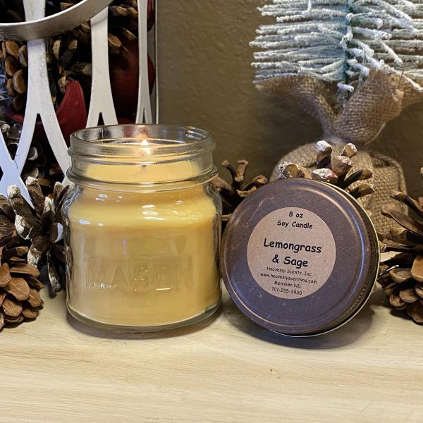 Lemongrass & Sage 8 oz Soy Candle picture